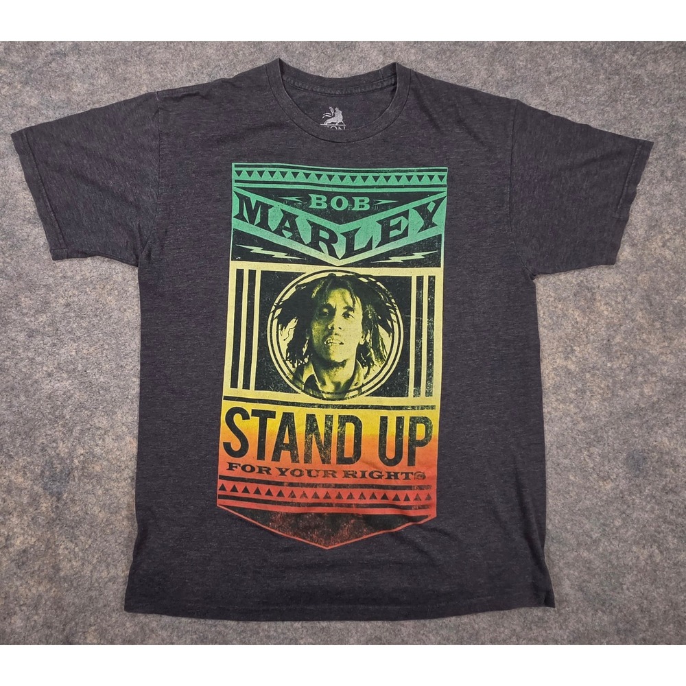 Zion Rootswear Bob Marley Stand Up For Your Rights Graphic T-Shirt Mens Medium